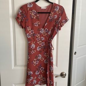 Floral wrap dress